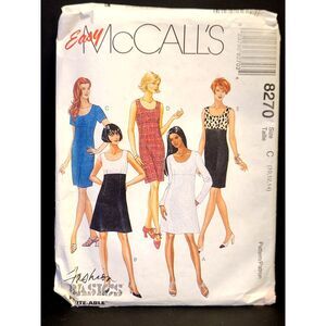 McCall's 8270 1996‎ Sewing Pattern Woman's Empire Waist Dress Size C (10,12,14)